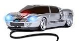 Wired Mouse - Ford GT Silver with Black Stripes