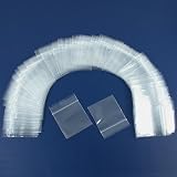 100 Self Sealing, Zipline Brand Bags, Clear 2 mil. Thick Plastic - 2'' X 2'' (50mm x 50mm)