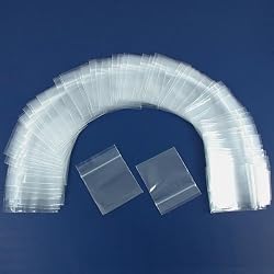 100 Zipper Poly Bag Resealable Plastic Shipping Bags 2"x 2"