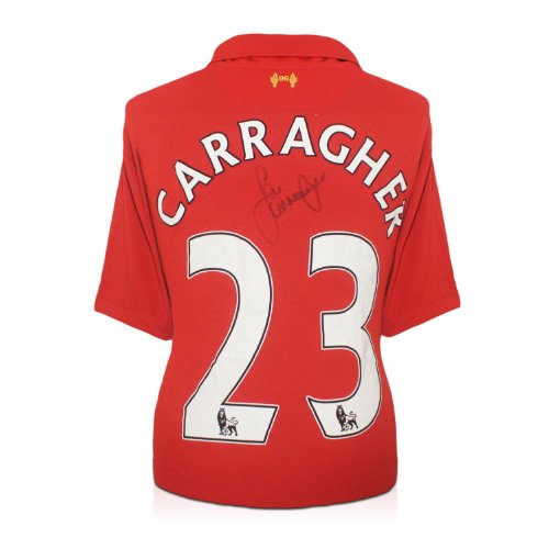 Jamie Carragher Signed Liverpool Soccer Jersey