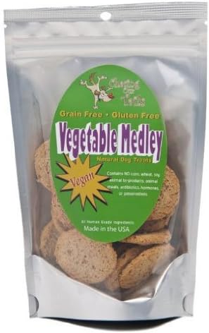 Chasing Our Tails Vegetable Medley Grain Free Vegan All Natural Dog Treats Handmade with 35% Fresh Local and Organic Vegetables