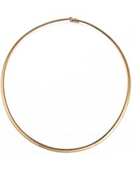 18K Yellow Gold Omega Dome 4mm Necklace 20 Inch
