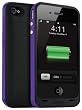 Mophie Juice Pack Plus Case and Rechargable Battery for iPhone 4 - Retail Packaging - Purple