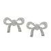 Tressa Sterling Silver CZ Pave Bow Earrings