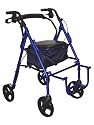 Drive Medical Duet Transport Chair/Rollator, Blue