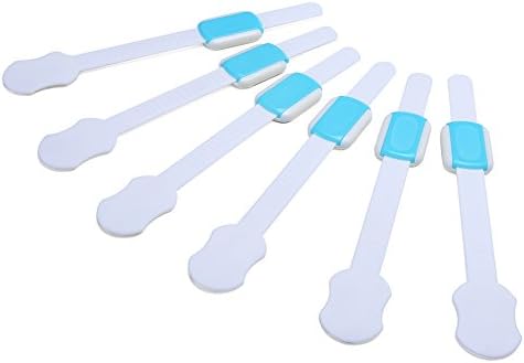 Child Safety Cabinet Fridge Locks - Latches Baby Proof Cupboard, Drawer, Oven, Toilet Seat - Adjustable Security Locks - No Drilling with 3M Adhesive Straps and - 6 Packs - Cyboome