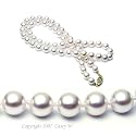 AAA Quality 18 Inch Round 6.5-7mm White Akoya SaltWater Cultured Pearl Necklace