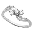 14K White Gold Diamond Ring - 0.15 Ct.