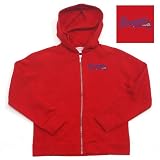 Atlanta Braves MLB Girls Lucky Full Zip Hooded Jacket (Dark Red)