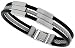 Cable and Rubber Bracelet,8 Solid Surgical Stainless Steel,