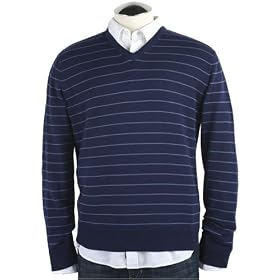 Fossil Sweater - Ridge Stripe V (Color: Peacoat)