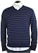 Apparel : Fossil Sweater - Ridge Stripe V (Color: Peacoat)