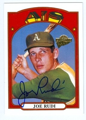 Joe Rudi Autographed/Hand Signed Baseball Card (Oakland A's) -