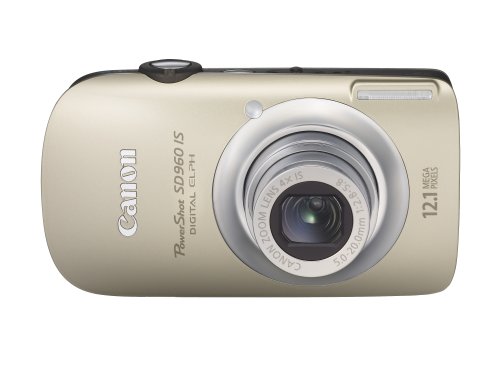 Canon PowerShot SD960IS 12.1 MP Digital Camera with 4x Wide Angle Optical Image Stabilized Zoom and 2.8-inch LCD (Gold)
