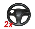 2 St&uuml;ck Lenkrad SCHWARZ Wheel f&uuml;r Wii Remote Mario Kart - RBrothersTechnologie