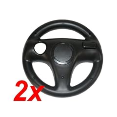 2 St�ck Lenkrad SCHWARZ Wheel f�r Wii Remote Mario Kart - RBrothersTechnologie