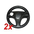 2 St�ck Lenkrad SCHWARZ Wheel f�r Wii Remote Mario Kart - RBrothersTechnologie