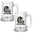 Atlanta Falcons 2pc 15oz Glass Tankard Set- Helmet Logo NFL Football