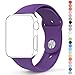 Apple Watch Band, HuanlongTM 38mm New Soft Silicone Sport Style Replacement Iwatch Strap for Apple Wrist Watch (Purple 38mm M/L)
