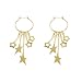 Gold Plated Irregular Star Drop Earrings
