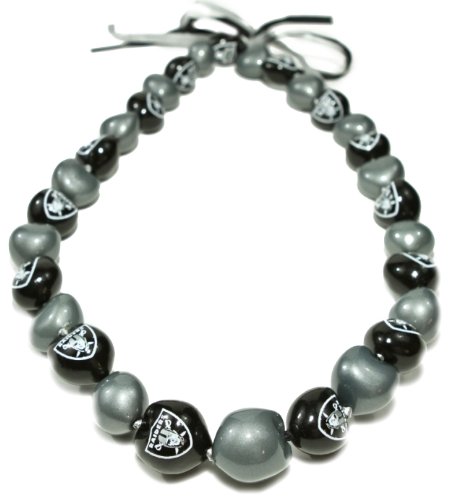 NFL Oakland Raiders Go Nuts Kukui Nut Lei Necklace