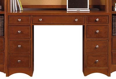 genAmerica Pedestal Desk Classic Cherry