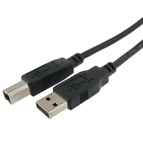 USB 2.0 Cable Type A Male to Type B Male 6 ft, Black