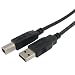 USB 2.0 Cable Type A Male to Type B Male 6 ft, Black