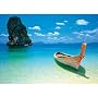 Phuket Thailand (Boat on Beach) Art Poster Print - 36x24
