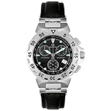 Burett Men's B4602NBCA Neo Abyss Collection Chronograph Black Leather Watch