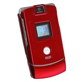 Laser Red Clip-on Case for Motorola Razr V3c