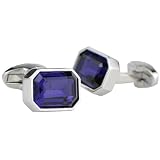 Amethyst Purple Crystal Cufflinks