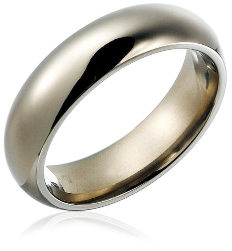 6mm Polished Titanium Wedding Band