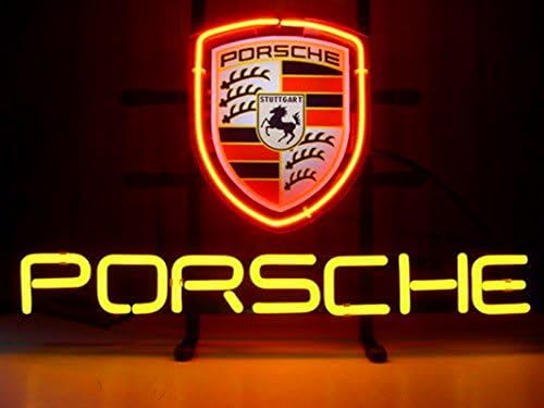XINHANG 17 X 14 Inches Real Glass Neon Light Sign For Porsche logo Design Home Beer Bar Pub Shop Store Display