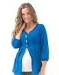 Three-quarter Sleeve Babydoll Cardi Sweater