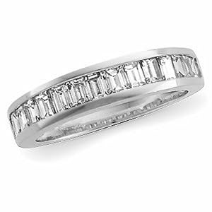 Platinum Diamond Wedding Band Duo - Lady's Ring - 1.00 Ct.