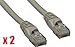 iMBAPriceÂ® (Pack of 2) 10 Gray Feet CAT5e RJ45 Patch Ethernet Network Cable For PC, Mac, Laptop, PS2, PS3, XBox, and XBox 360