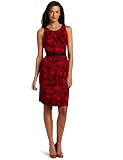 AK Anne Klein Women's Multi Print Sleeveless Belted Dress