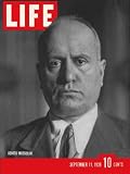 original LIFE MAGAZINE of September 11 1939 with MUSSOLINI on cover. Germany Invades Poland. Europe's Children. Hermann Gorring.