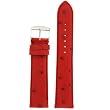 Watch Band Genuine Ostrich Leather Strap 14mm Red with Quick Release Springs