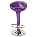Metallic Purple Scooper Adjustable Bar or Counter Stool