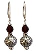 Sterling Silver Garnet Leverback