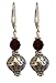 Sterling Silver Garnet Leverback