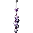 Tanzanite Cubic Zirconia Sweet Cupcake Drop Belly Ring