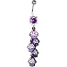 Tanzanite Cubic Zirconia Sweet Cupcake Drop Belly Ring