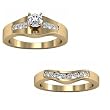 14K Yellow Gold Diamond Wedding Set - 0.70 Ct.