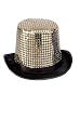 Gold Sequin Top Hat - Adult Std.