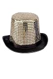 Gold Sequin Top Hat - Adult Std.