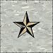 2 Inch Nautical Tattoo 3D Star Embroidered Iron On Applique Patch FD - Gold Metallic