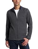 Original Penguin Men's Zip Knit Jacket with Shoulder Piecing